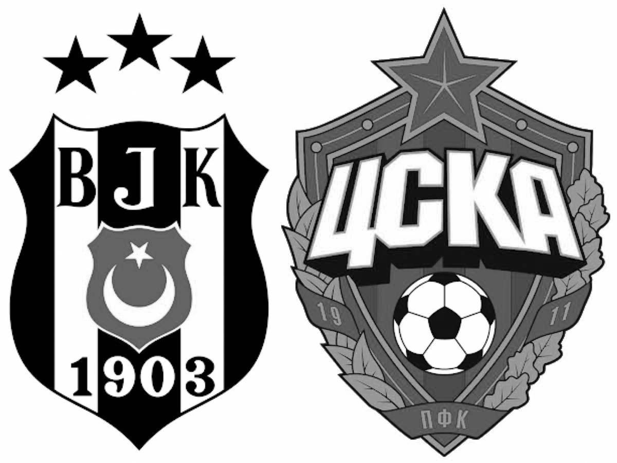 Exquisite coloring CSKA emblem