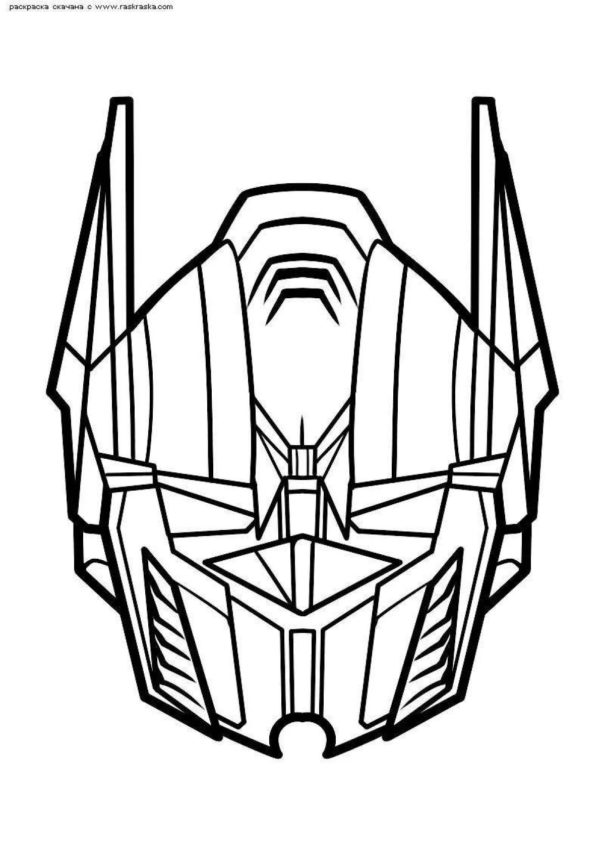 Coloring book bright bumblebee mask