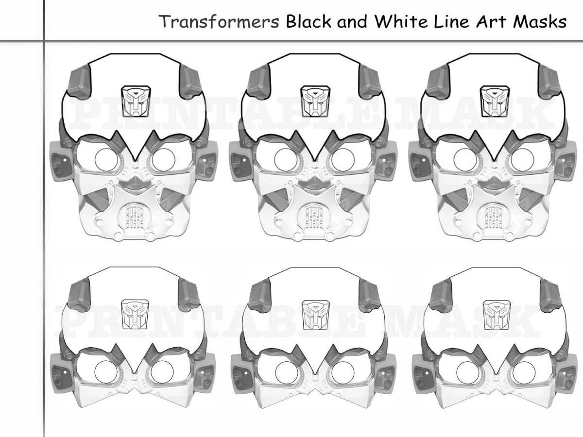 Coloring fairytale bumblebee mask