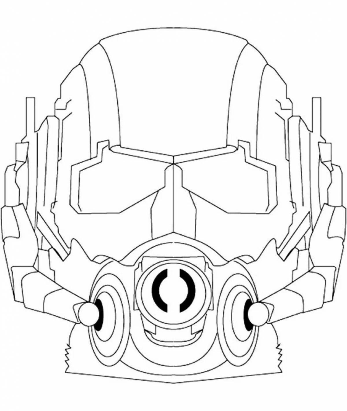 Coloring book of the glorious bumblebee mask