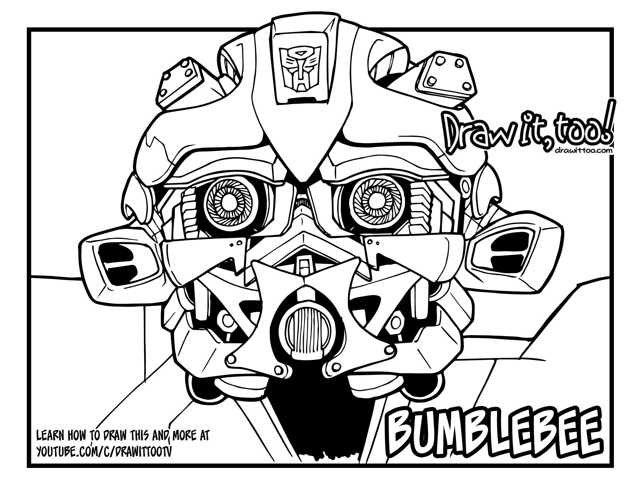 Coloring book outstanding bumblebee mask