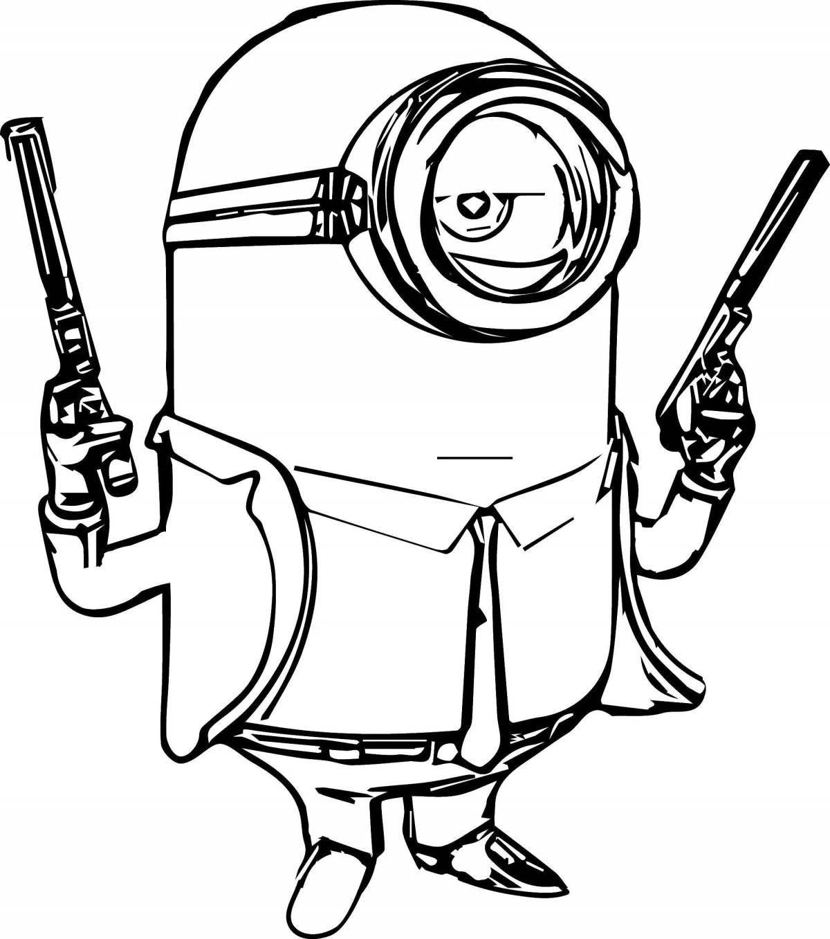 Colorful spy kids coloring page