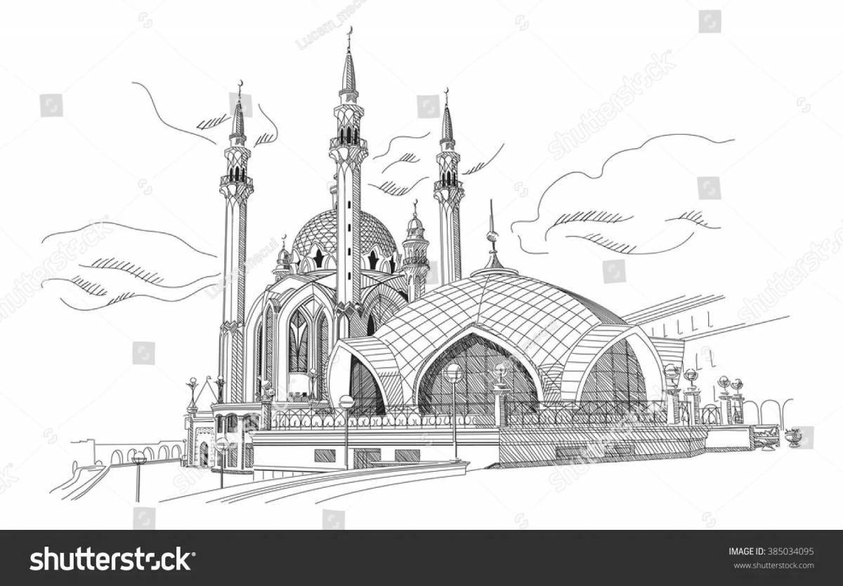 Раскраска очаровательный казанский кремль