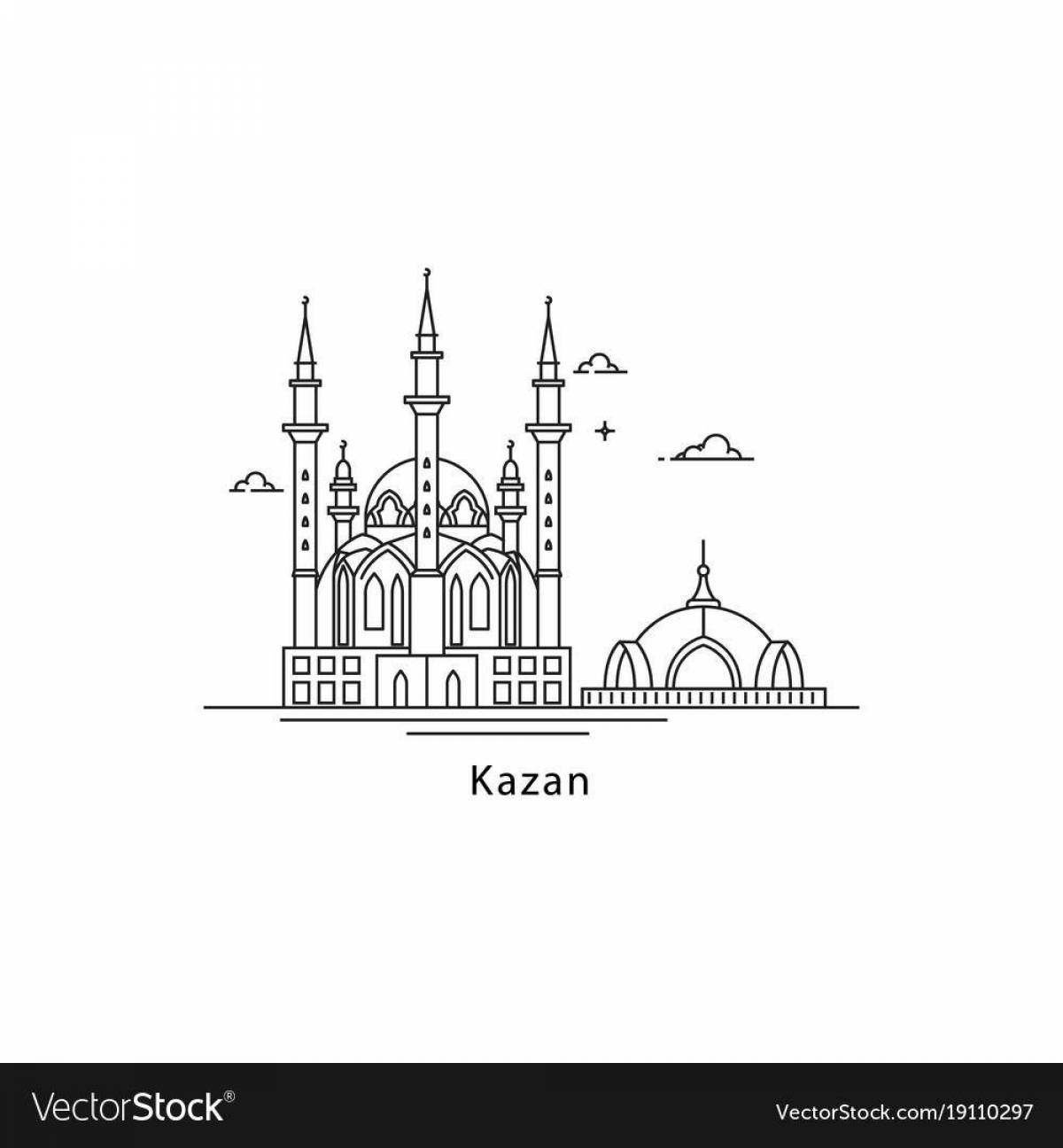 Coloring the big Kazan Kremlin