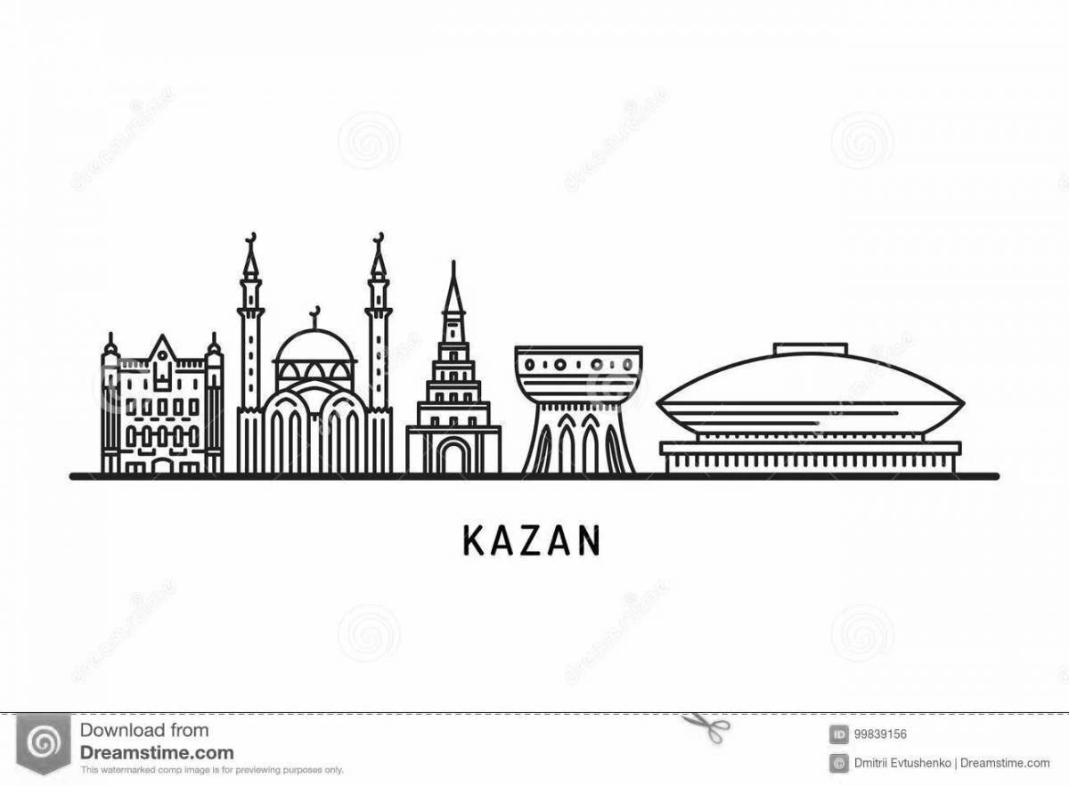 Впечатляющая раскраска казанского кремля