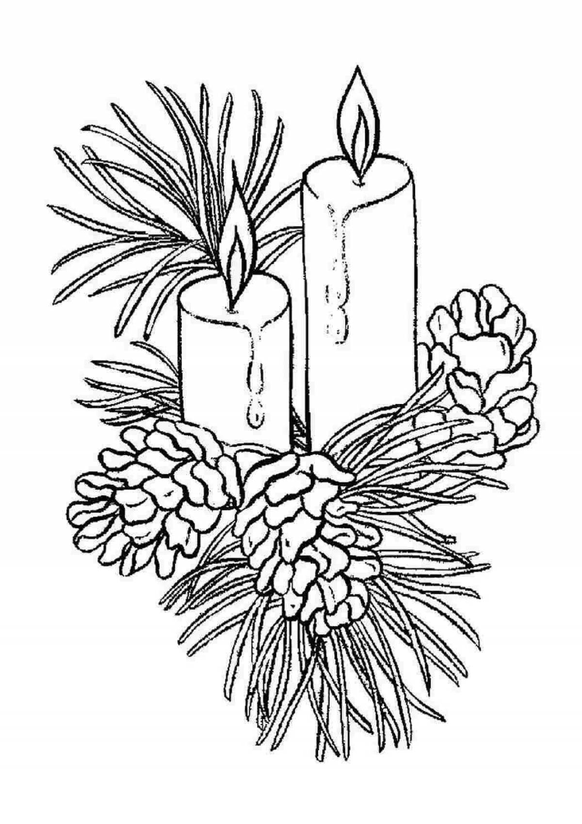 Coloring book soothing winter still life