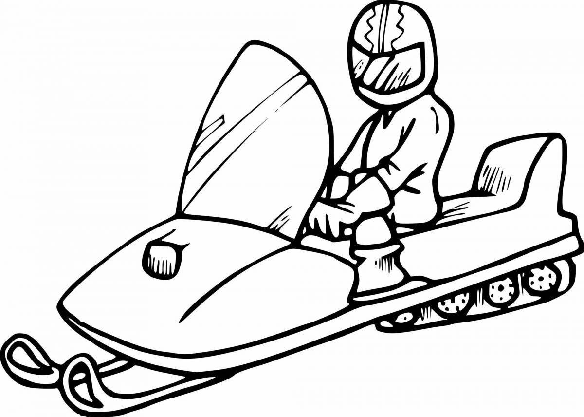 Coloring page luxury snowmobile 