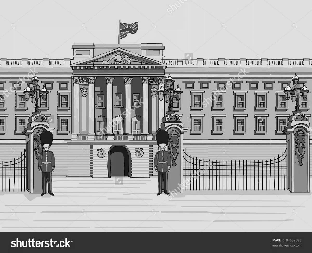 Colouring the glorious Buckingham Palace