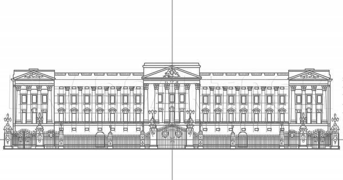 Раскраска букингемский дворец по-королевски
