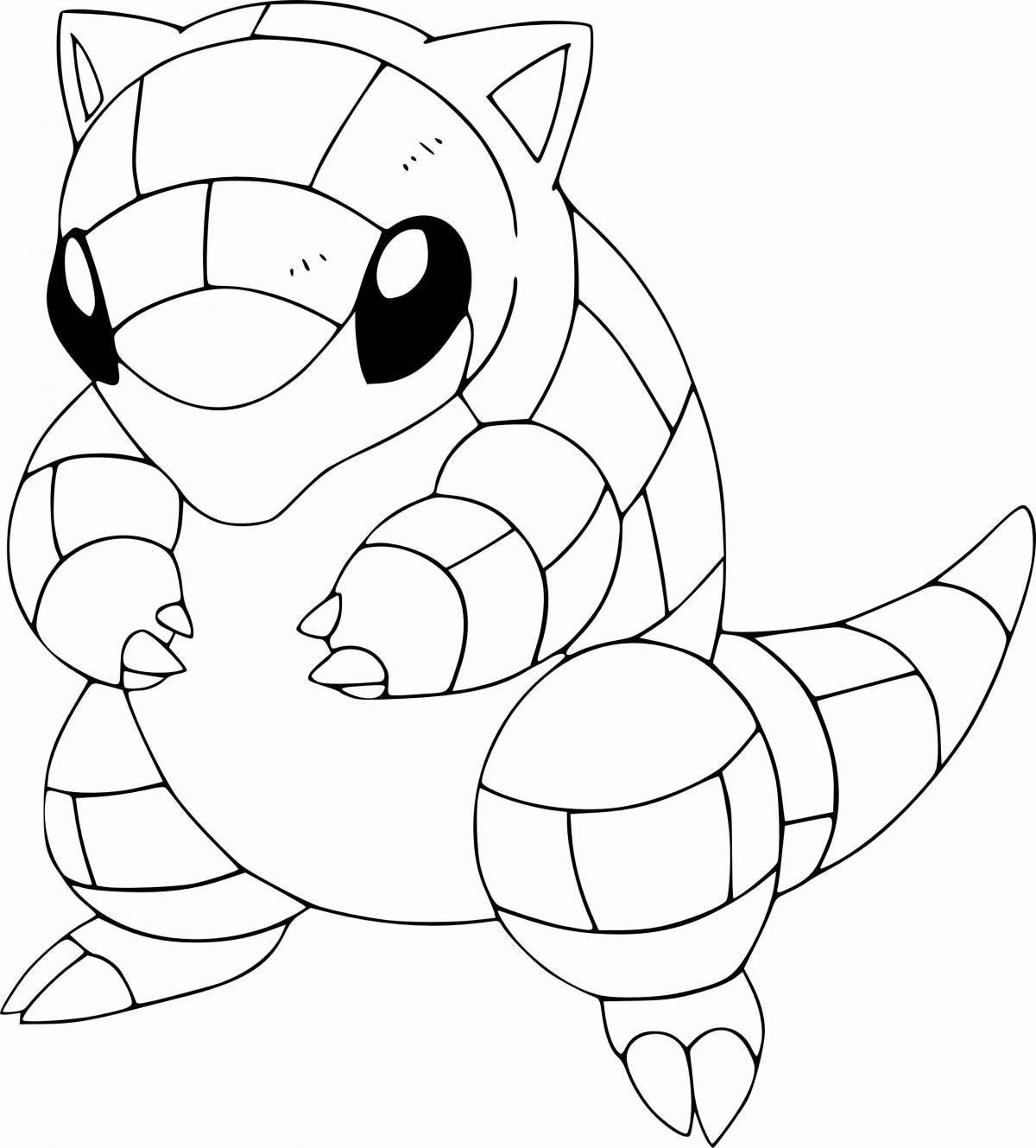 Colouring funny squirtle pokemon