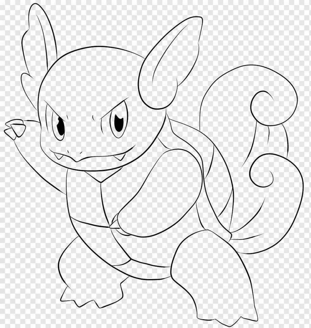 Rampant Squirtle pokemon coloring page