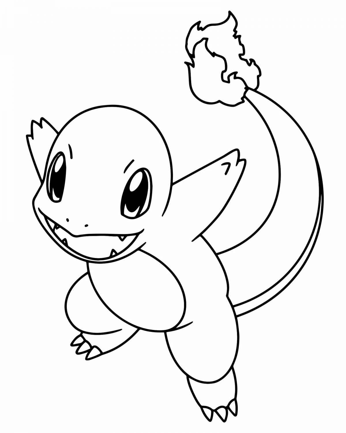 Photo Animated pokemon squirtle coloring page