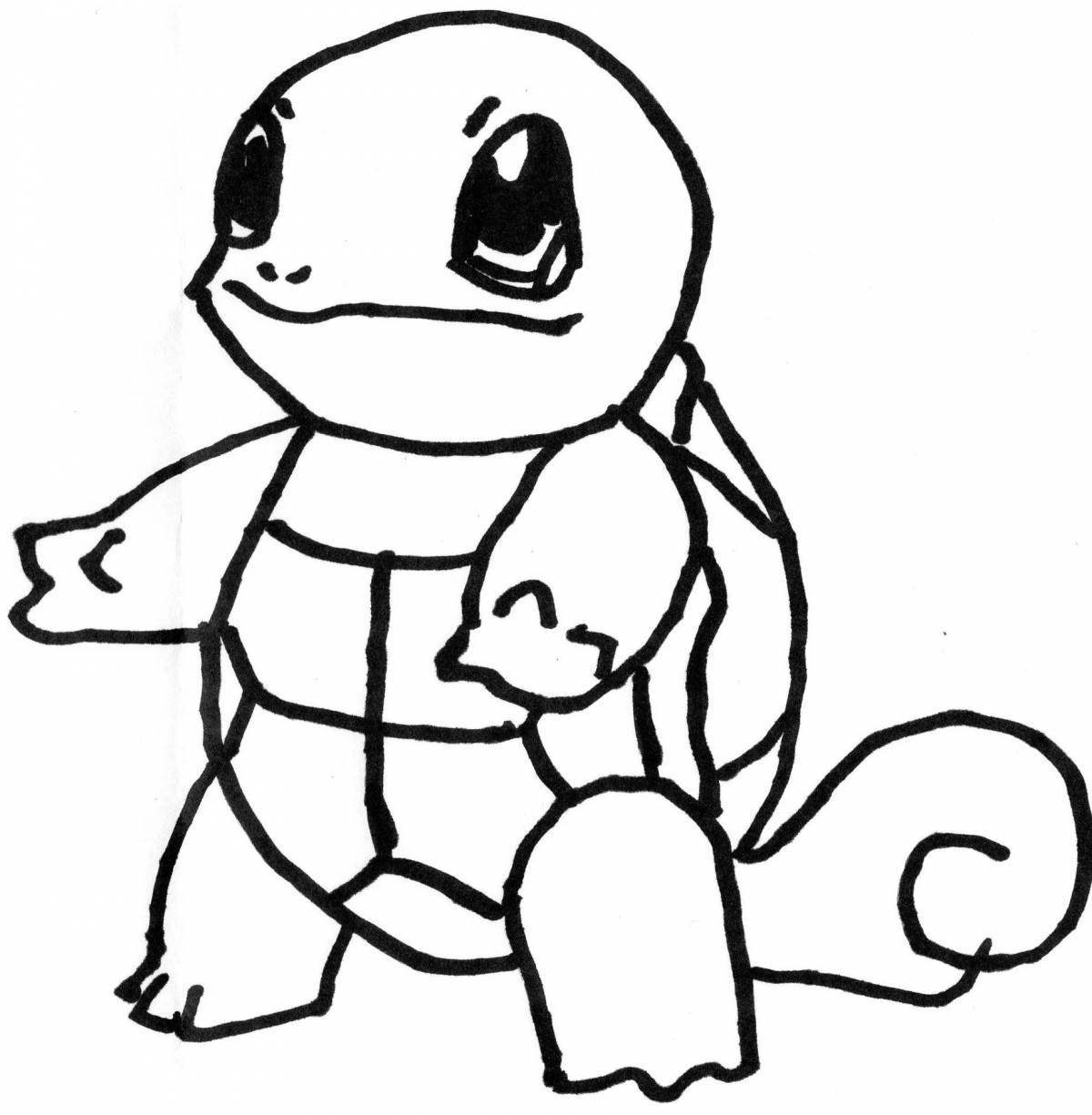 Dazzling squirtle pokemon coloring page