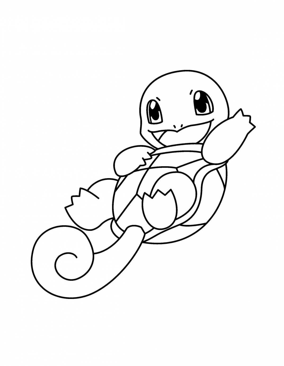 Coloring exquisite squirtle pokemon