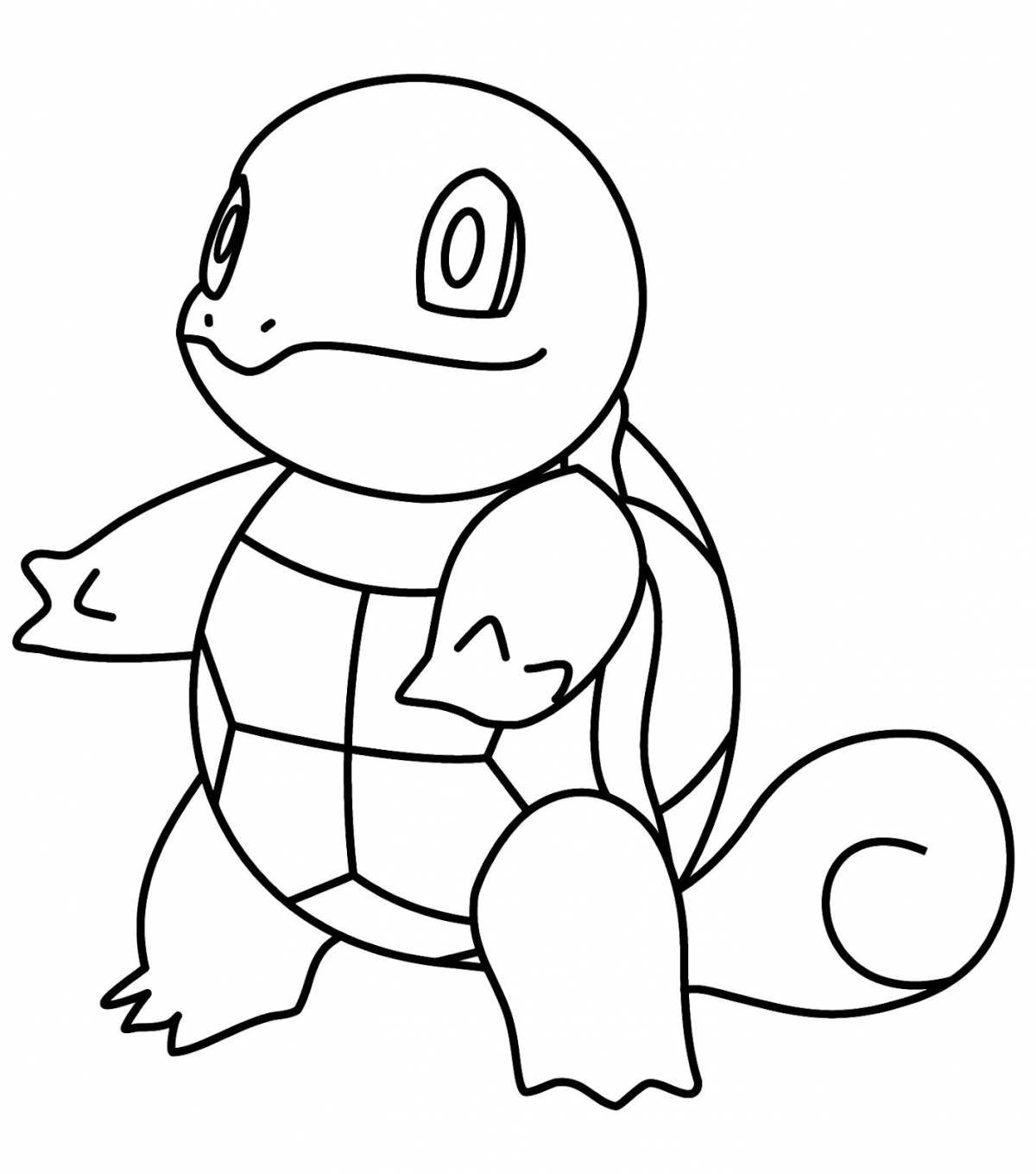 Coloring live squirtle pokemon