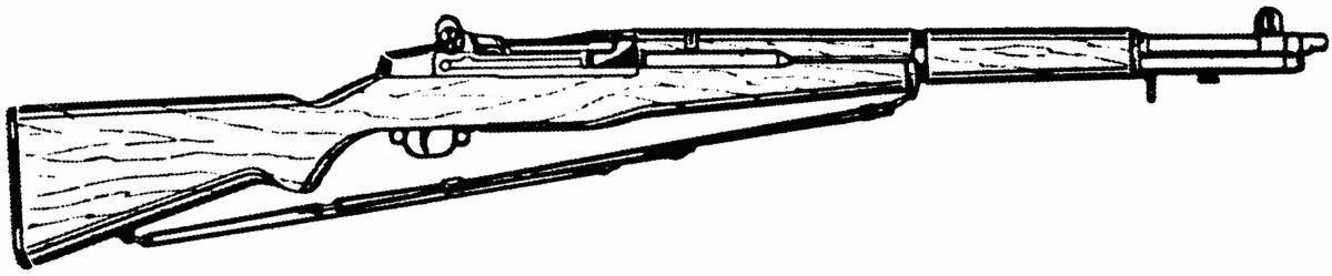 Coloring page stylish mosin rifle