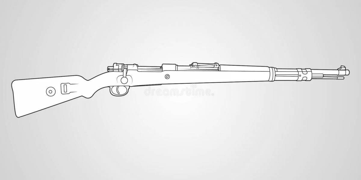 Coloring page playful mosin rifle