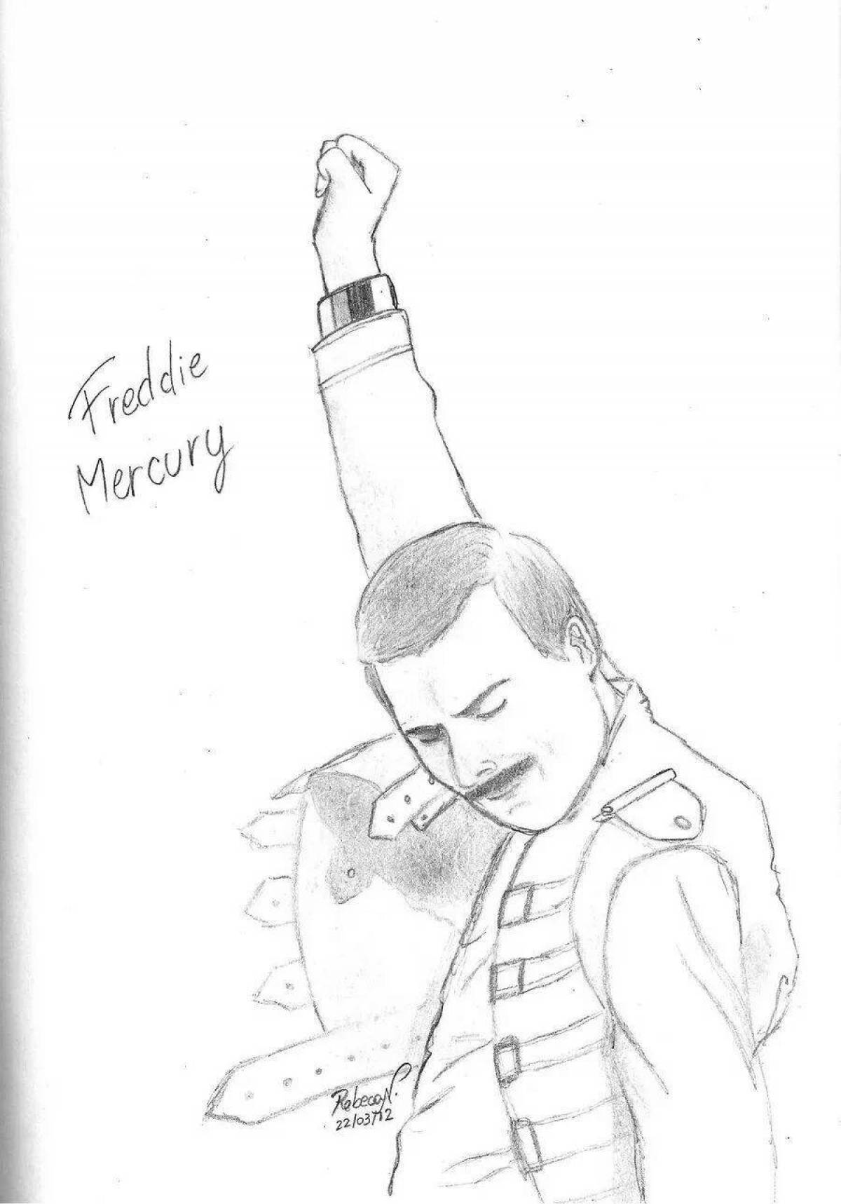 Coloring book gorgeous freddie mercury