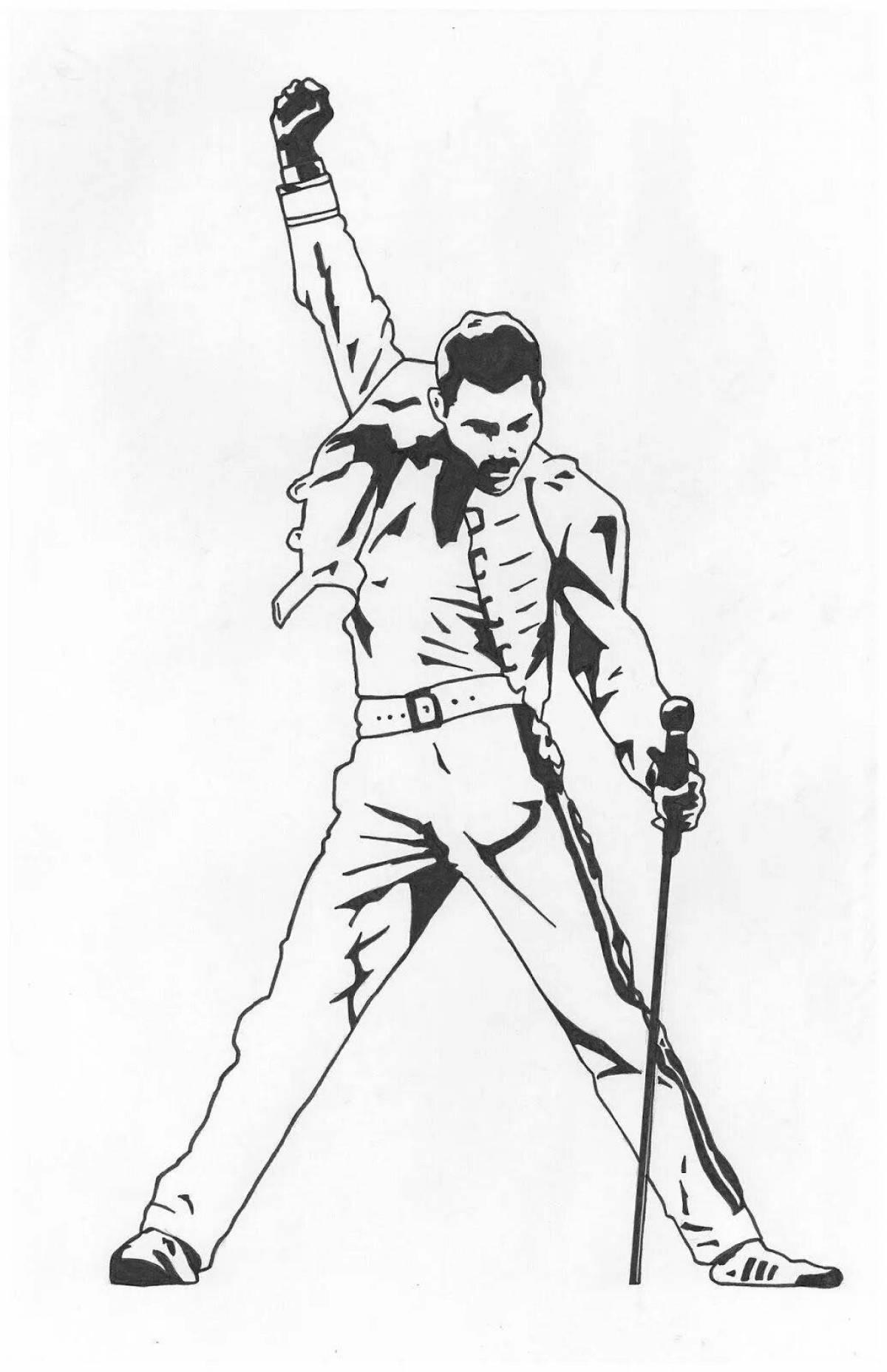 Exquisite freddie mercury coloring book