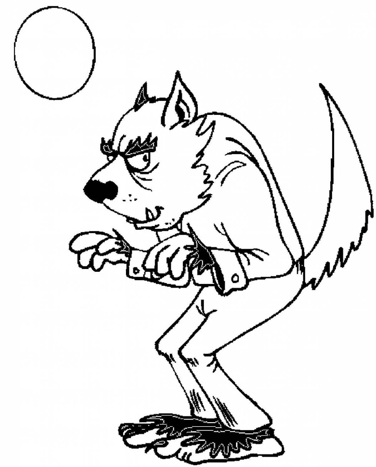 Coloring page mighty werewolf