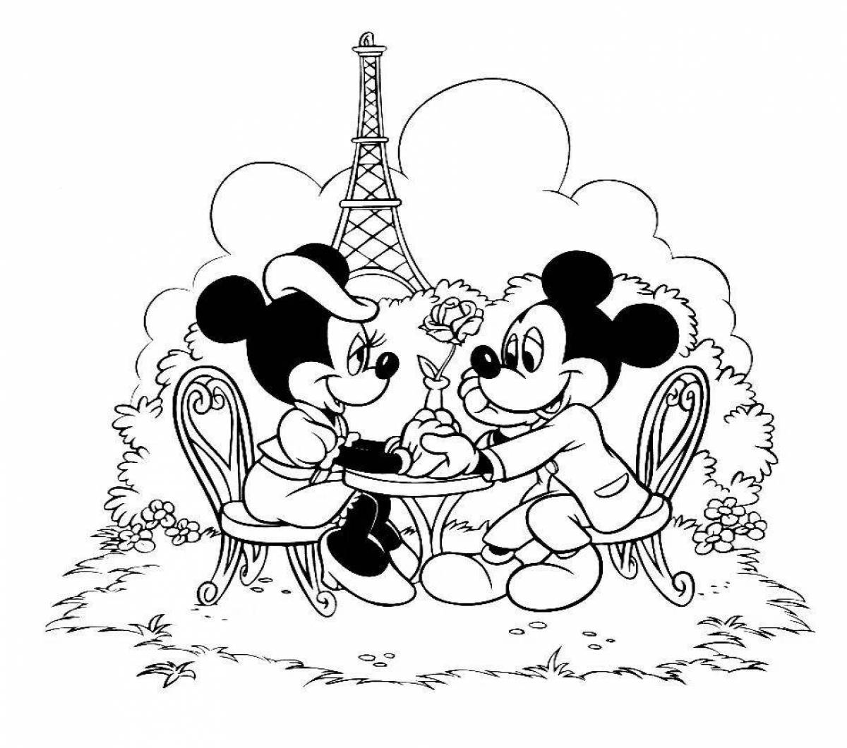 Colorful mickey mouse coloring book