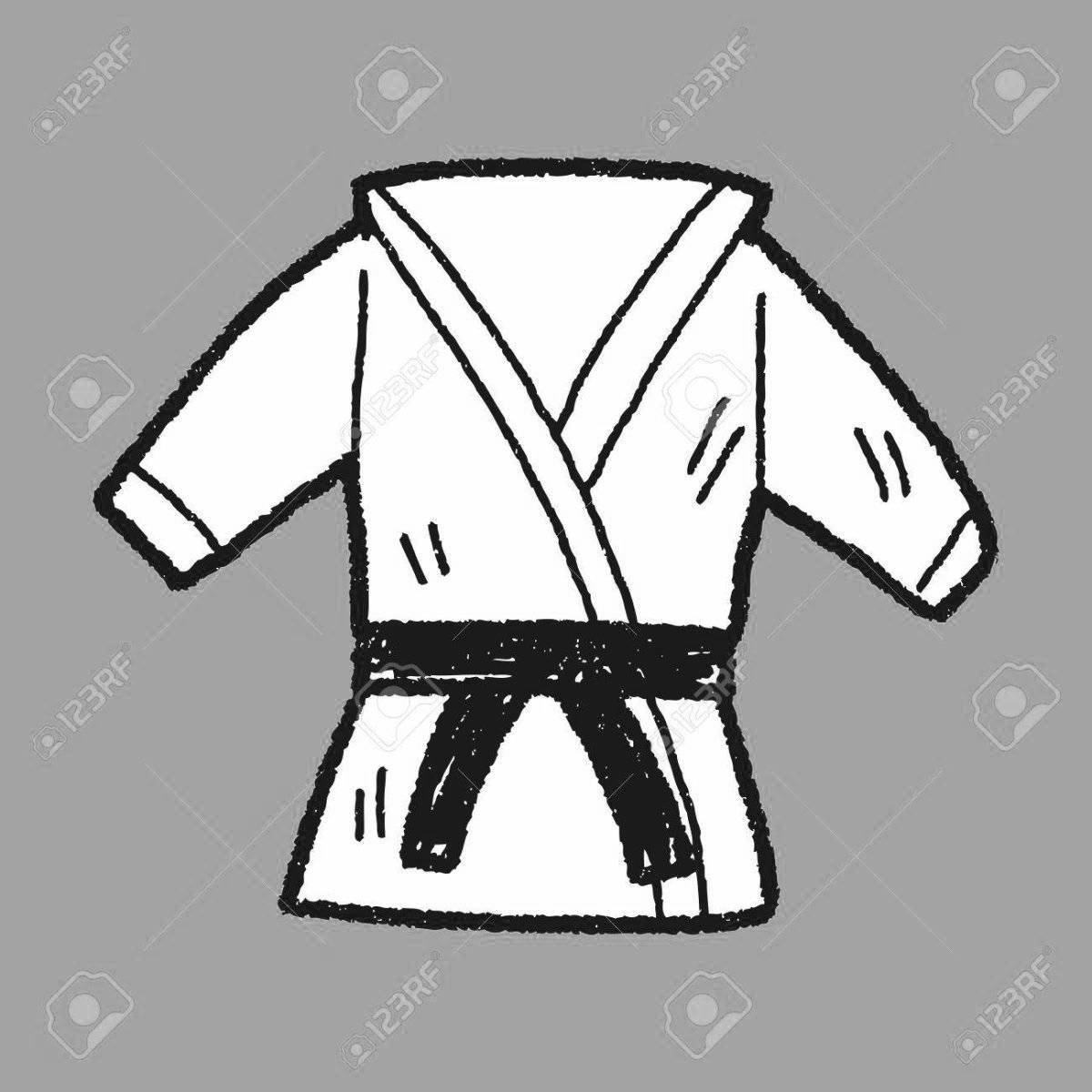 Judo kimono coloring book