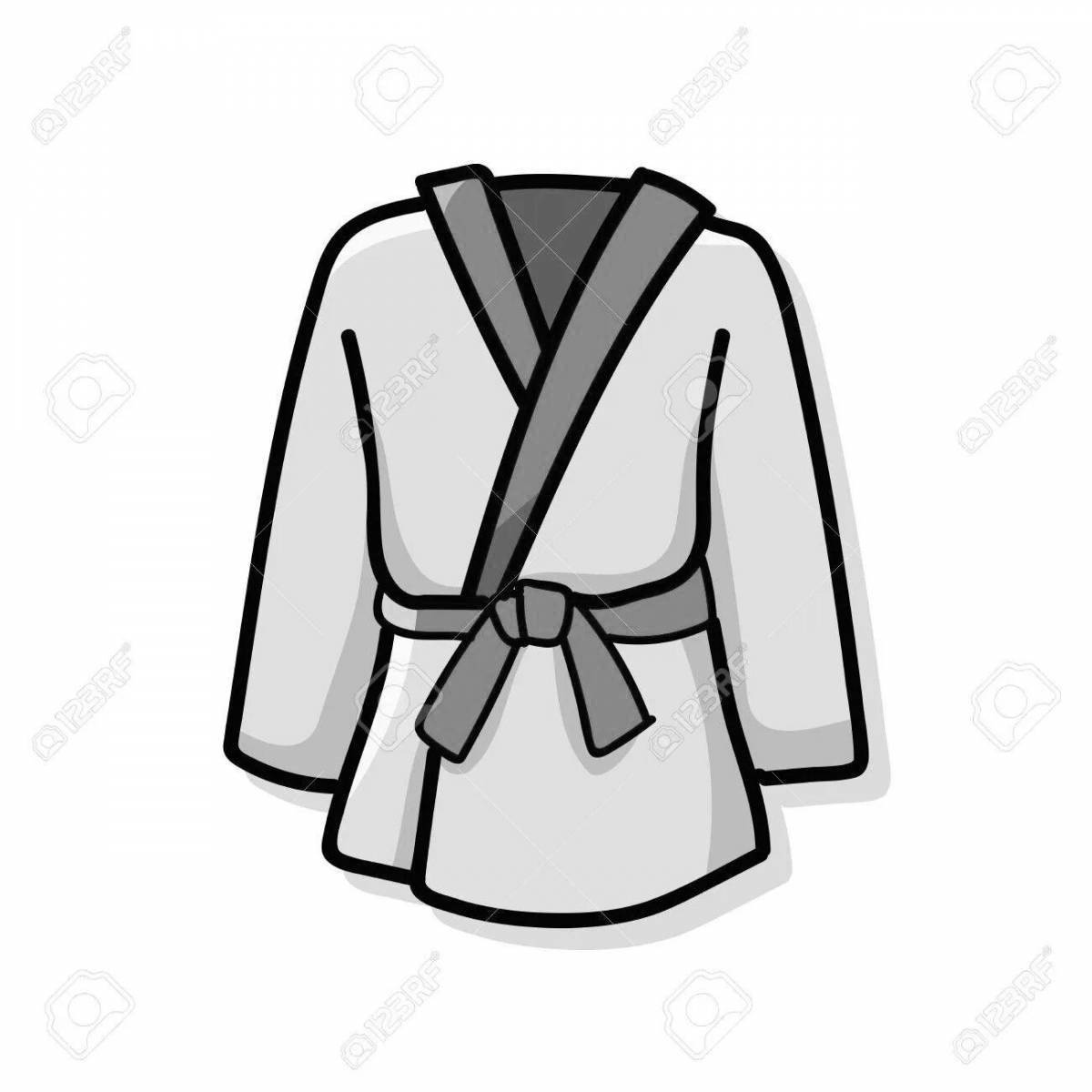 Amazing judo kimono coloring page