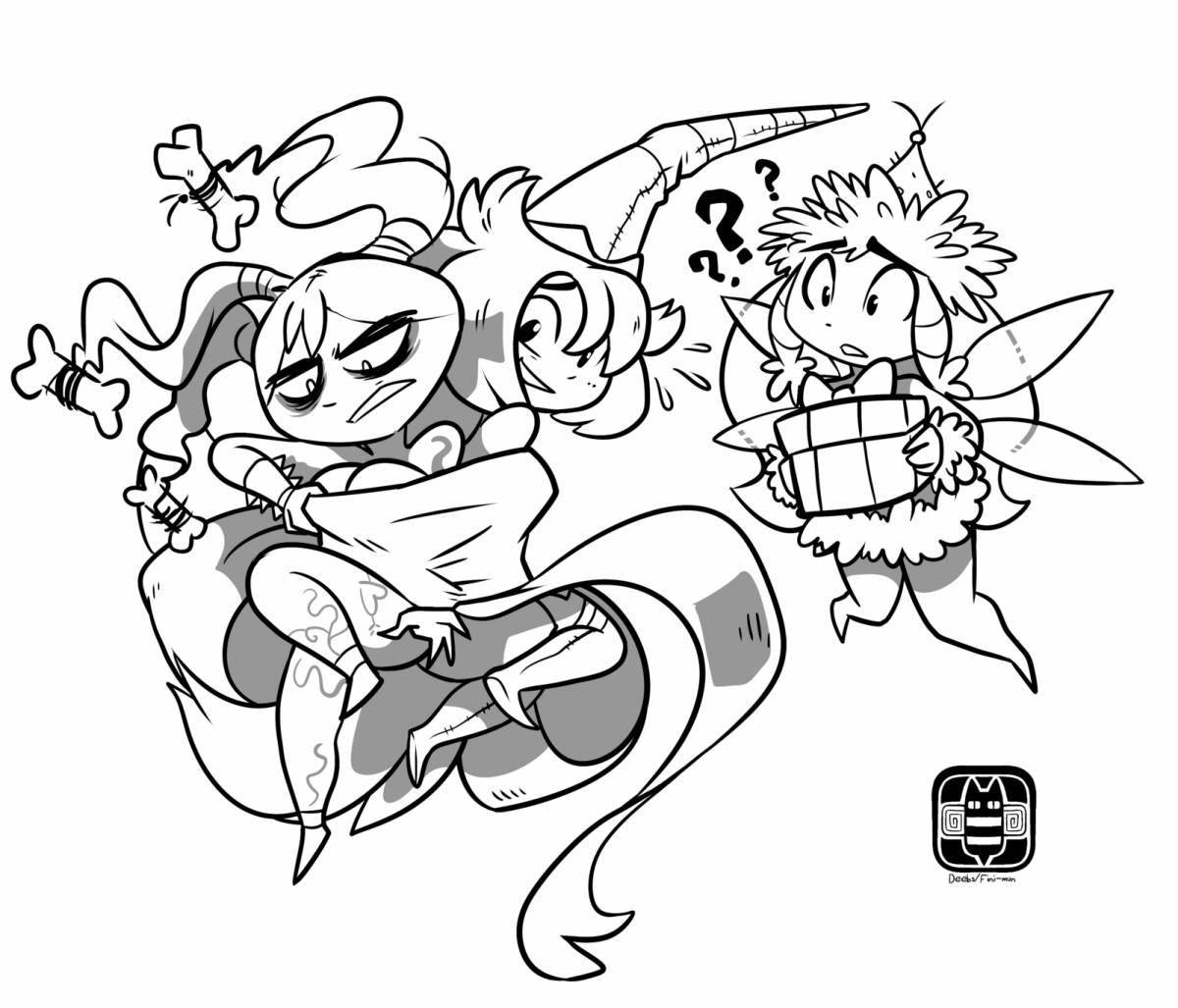 Rayman legends colorful coloring page