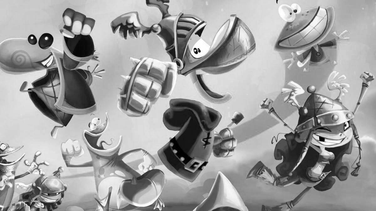 Rayman legends animated coloring page