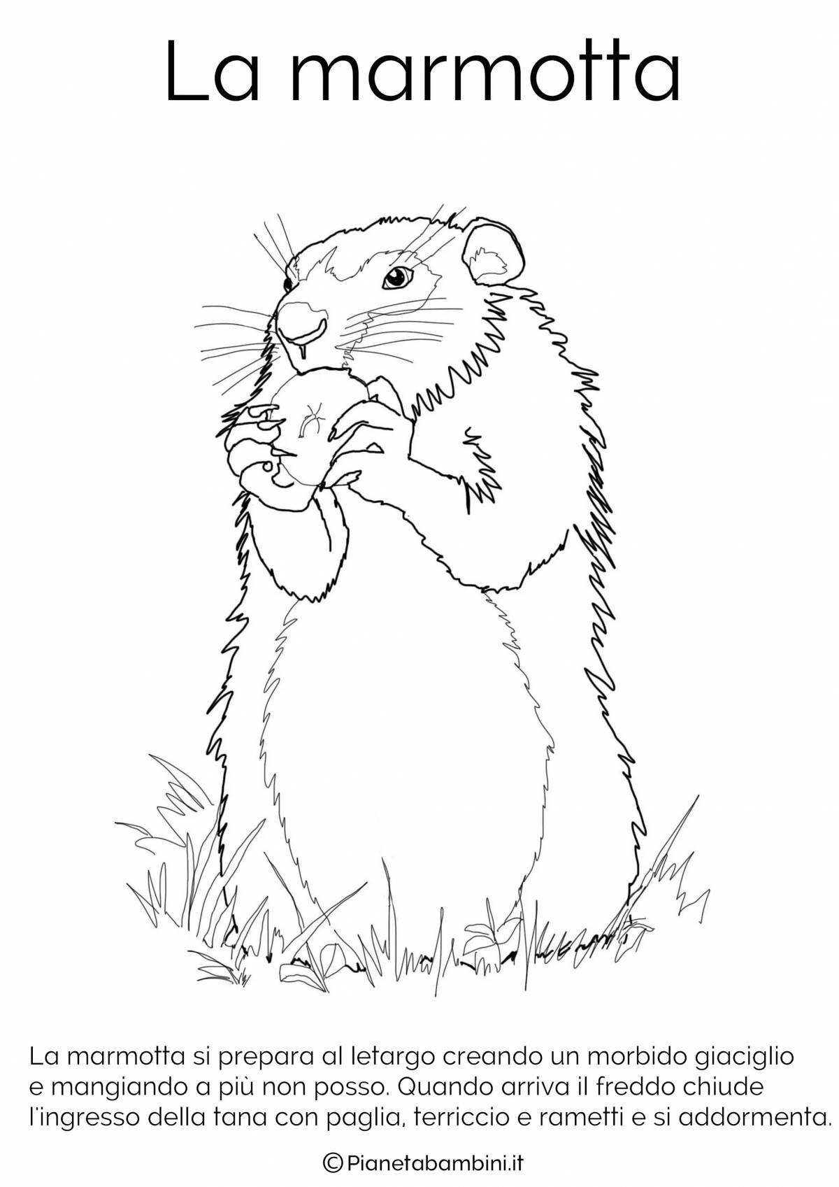 Fancy spotted gopher coloring page