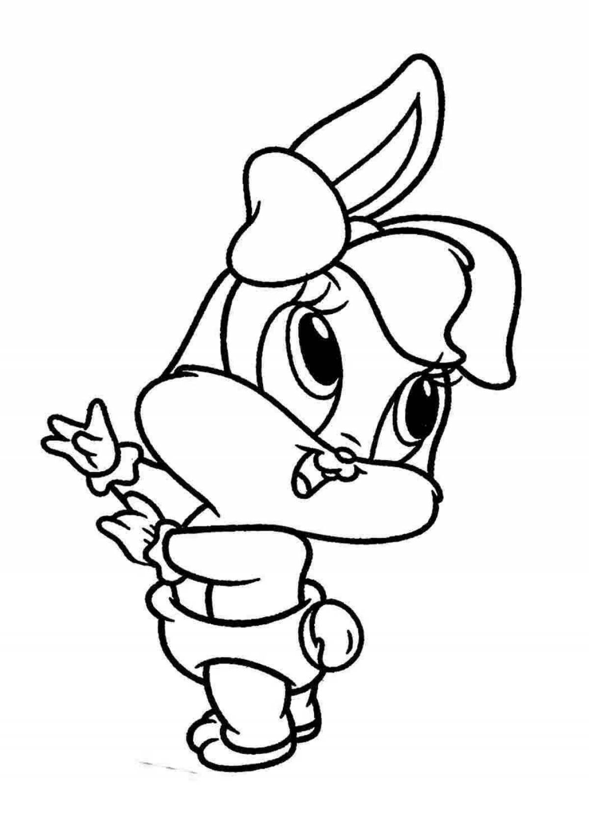 Fun coloring page bunny man
