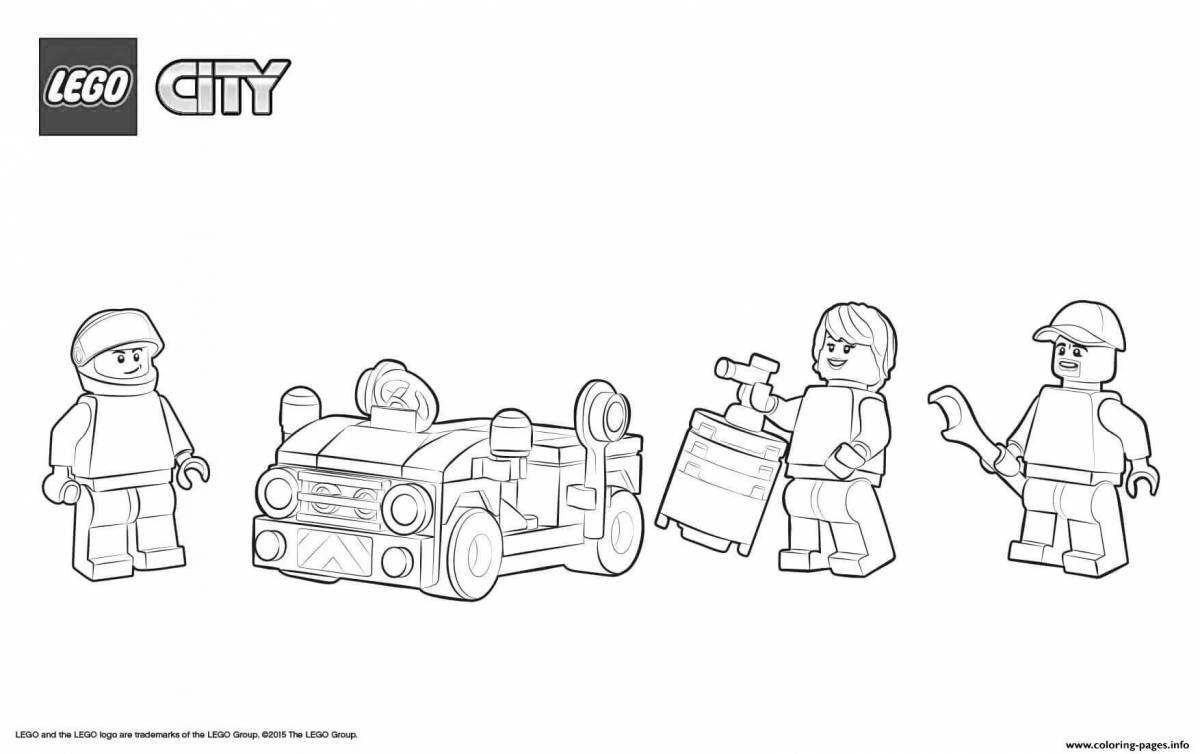 Fairytale coloring page lego box