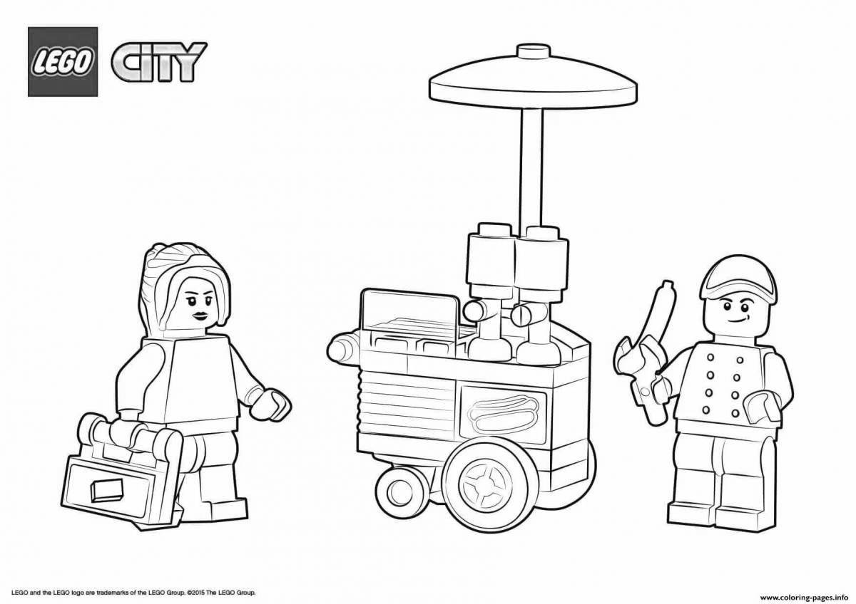 Amazing lego box coloring page