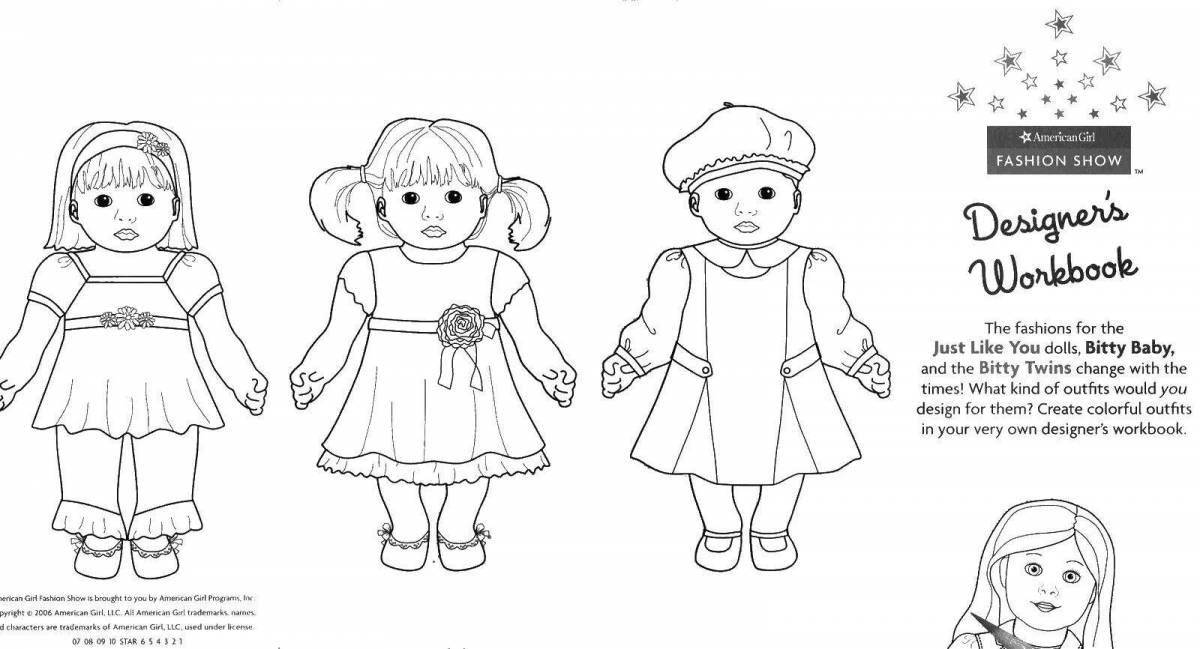 Amazing big doll coloring book
