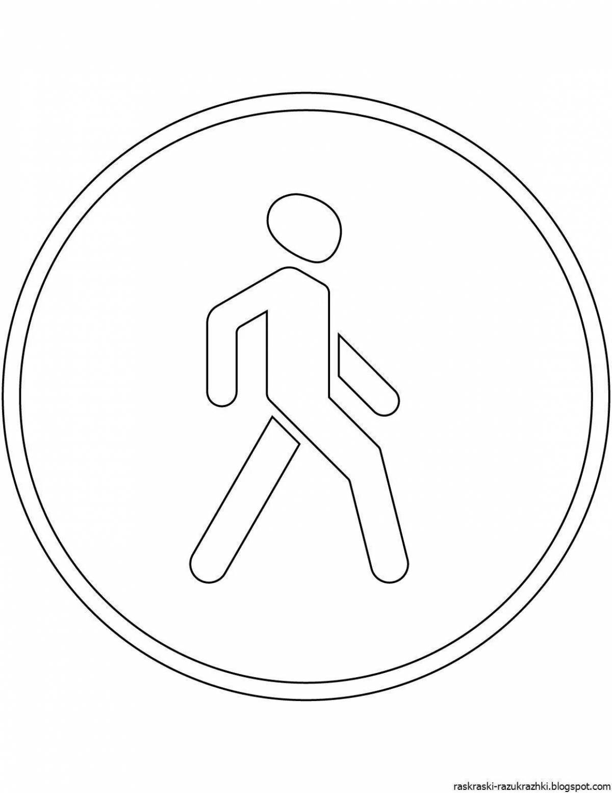 Coloring dynamic pedestrian signs