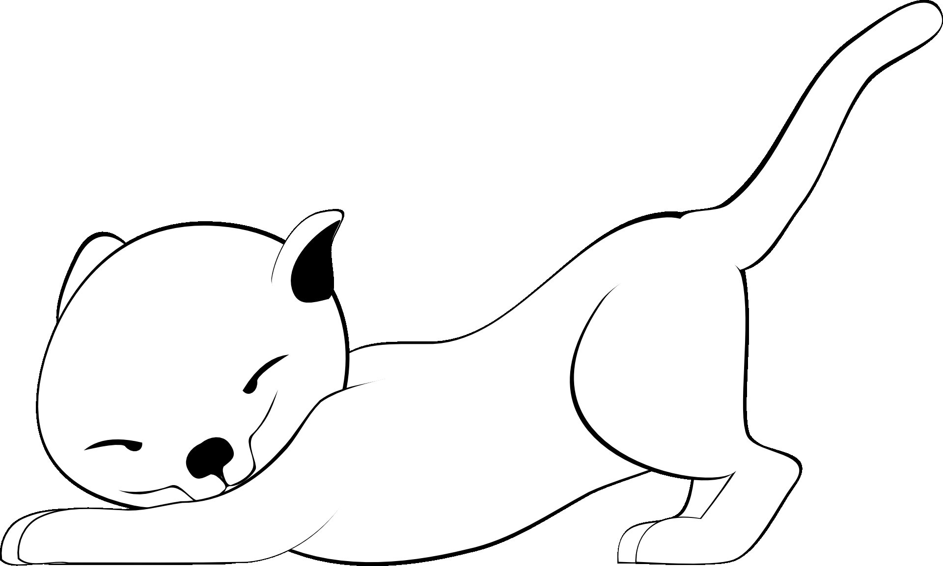 Naughty white cat coloring page