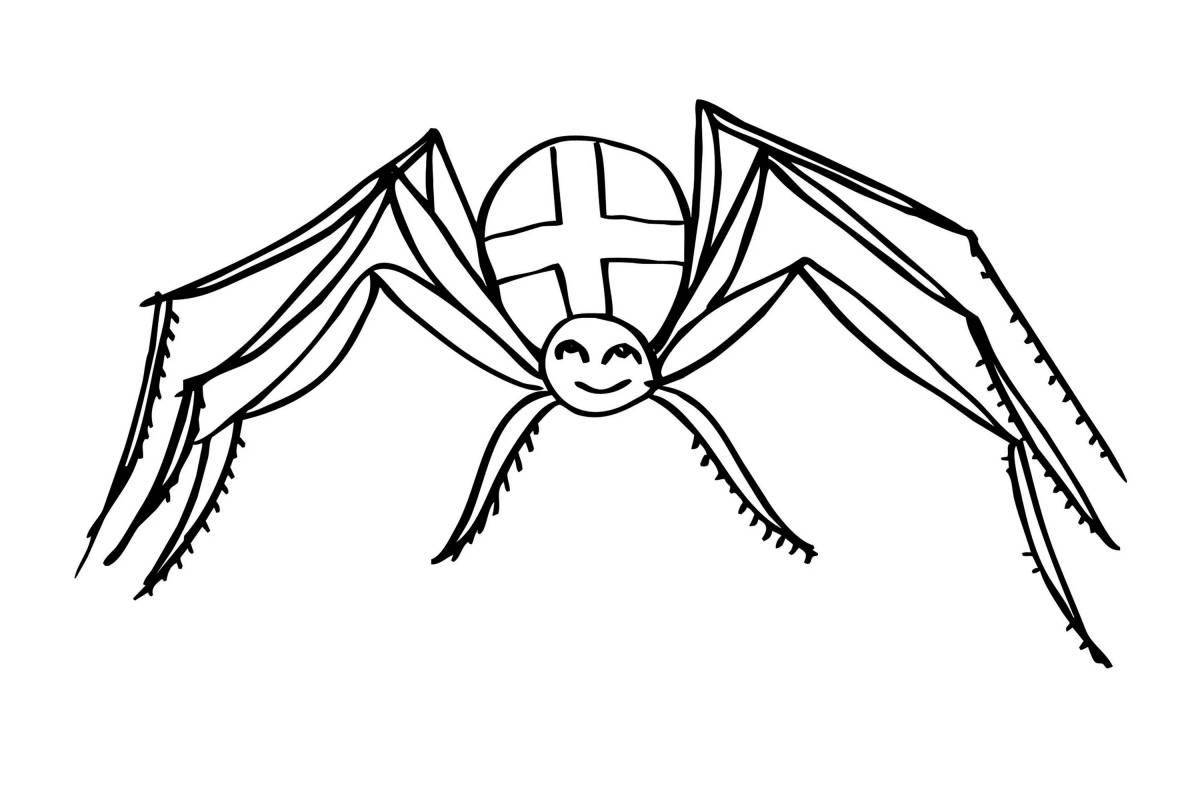 Complex drawing of a spider
