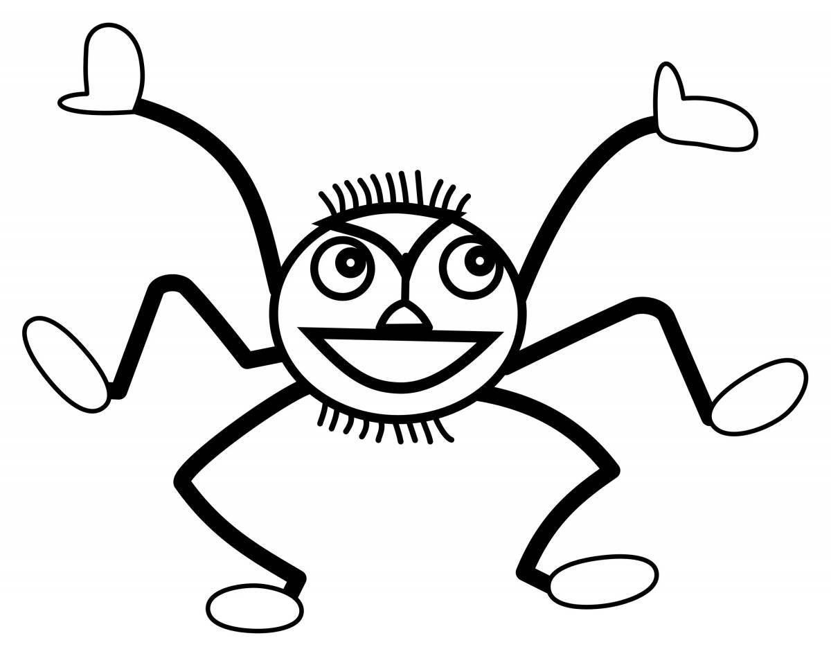 Креативный рисунок паука