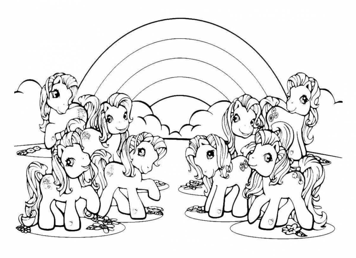 Coloring book bold pony lot