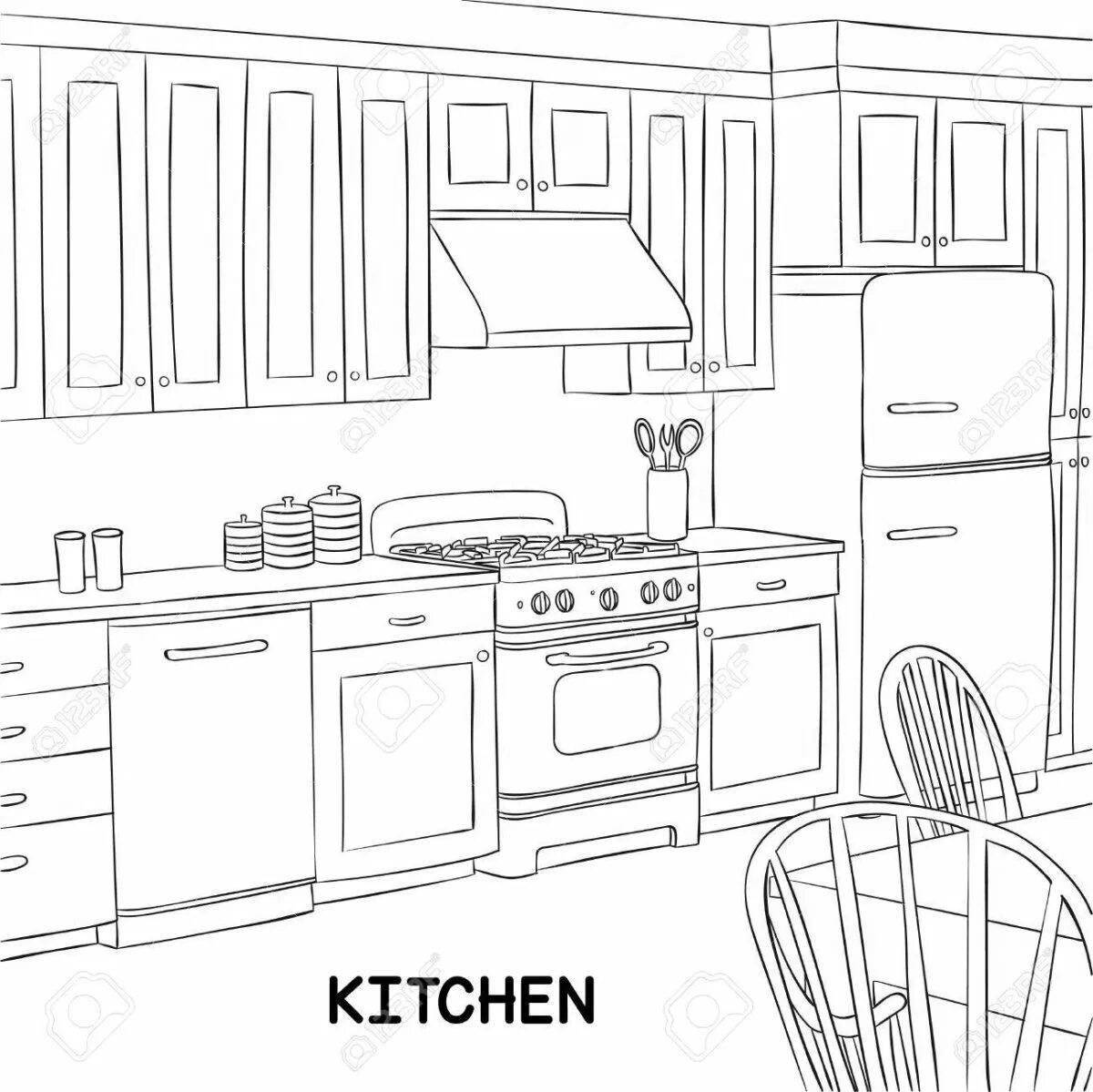 Coloring solar kitchen