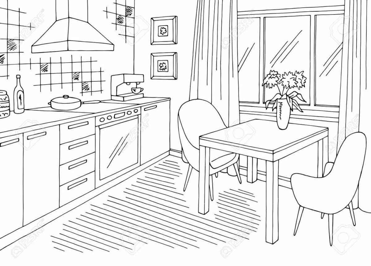 Inviting coloring room