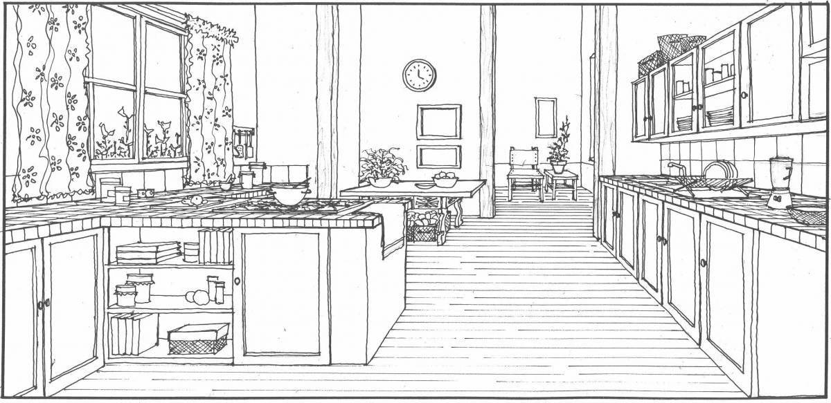 Color room coloring page