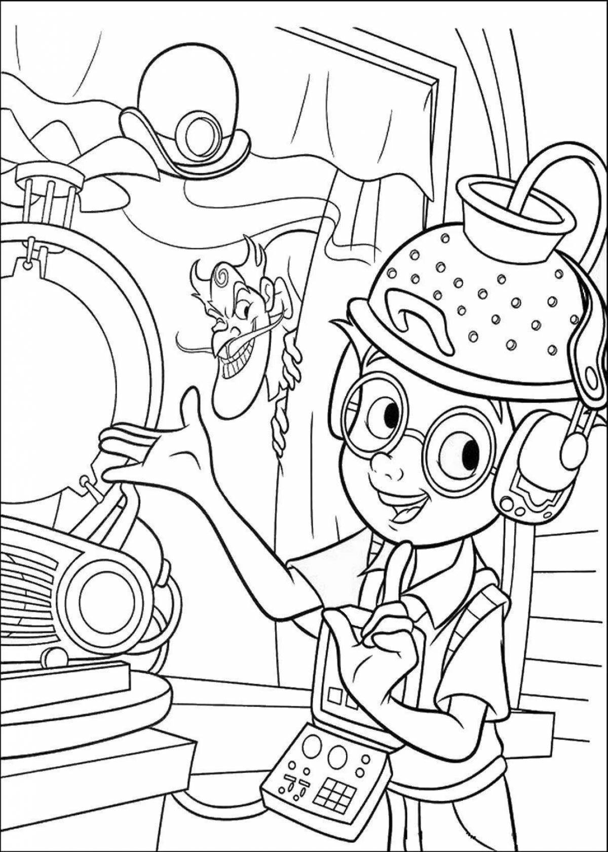 Coloring book for children's inventions obsessed with flowers