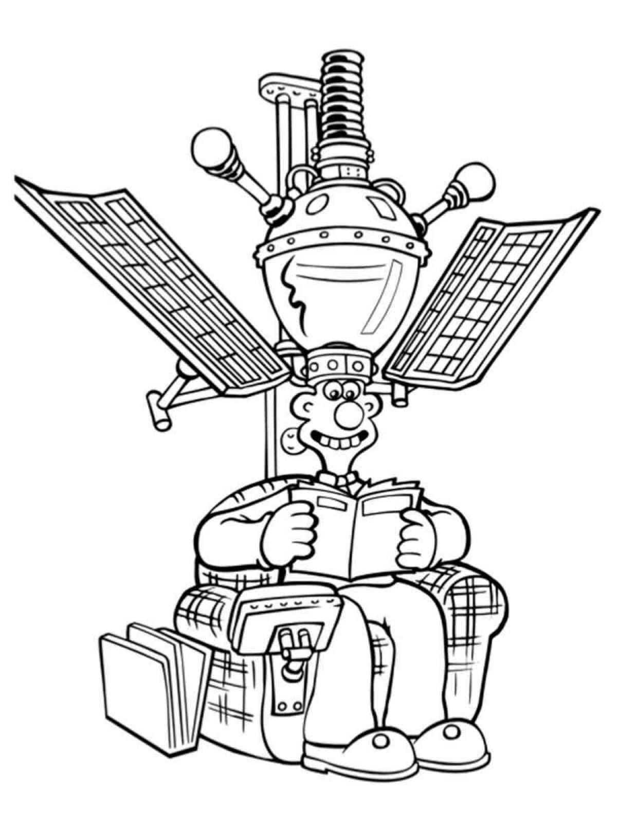 Coloured children's coloring book invention