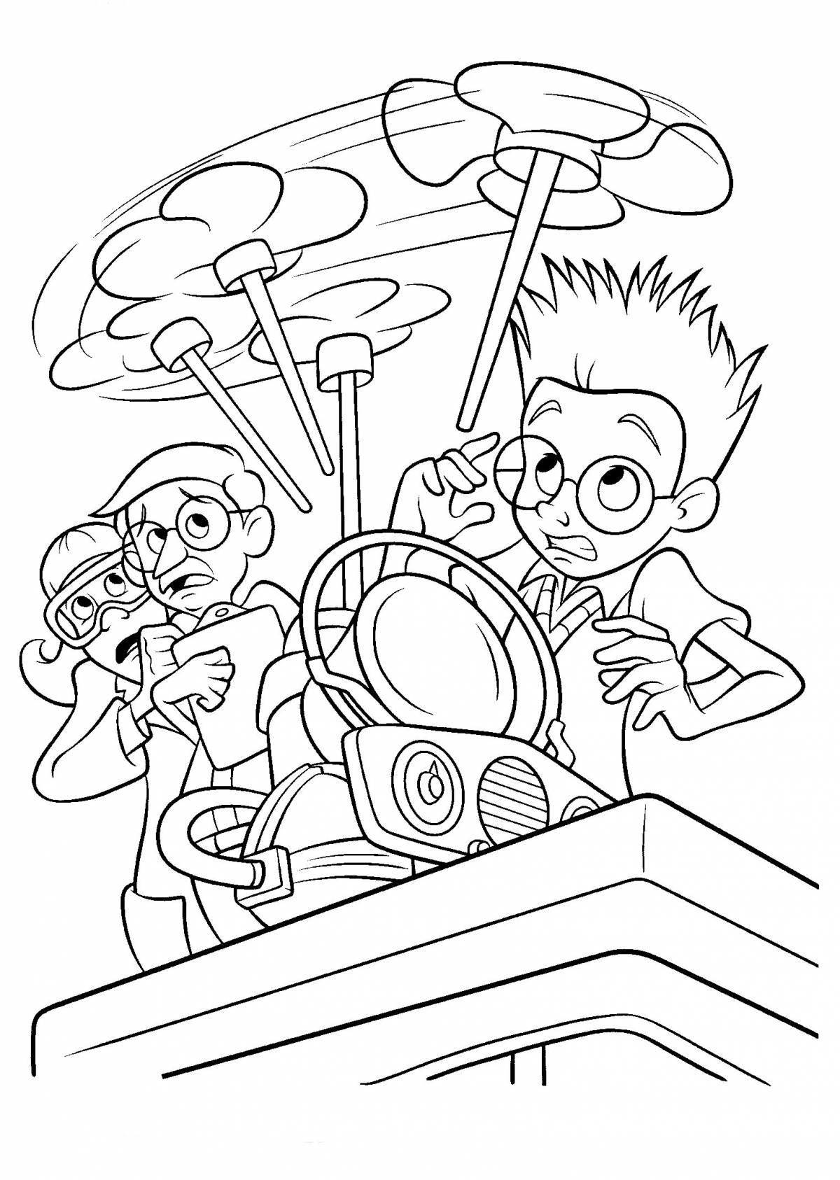 Color-zestful children's inventions coloring page