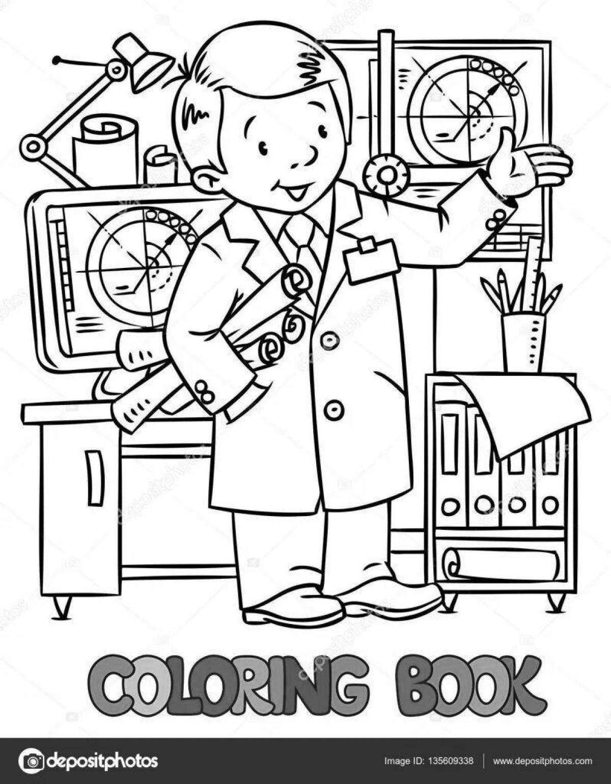 Color-zesty children's inventions coloring page