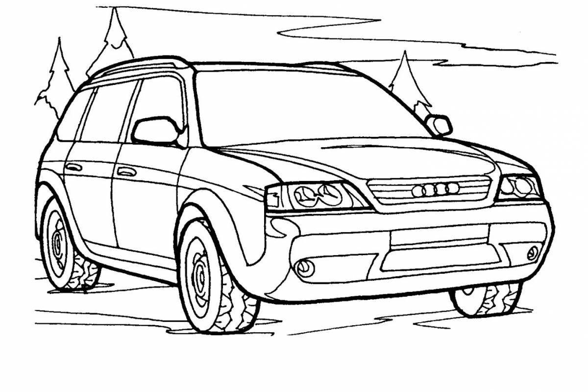 Awesome viburnum car coloring page