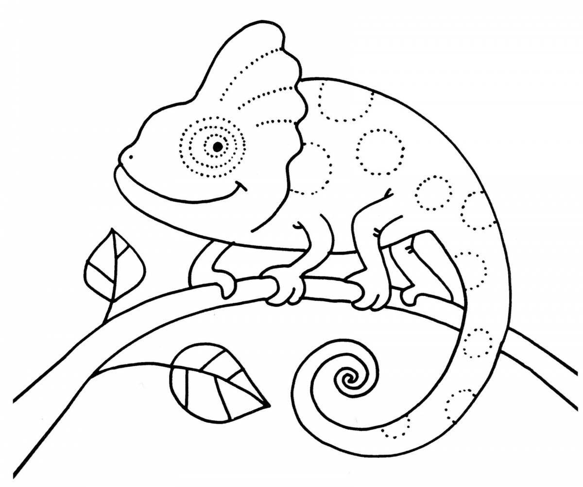 Coloring page magnificent Chekhov's chameleon