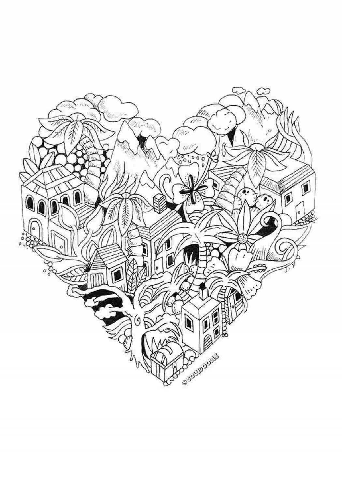 Inspiring anti-stress doodle coloring pages