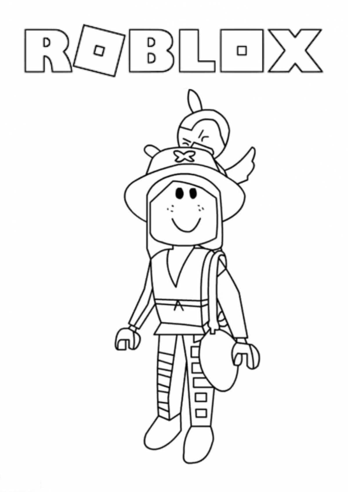 Cute roblox kp coloring page
